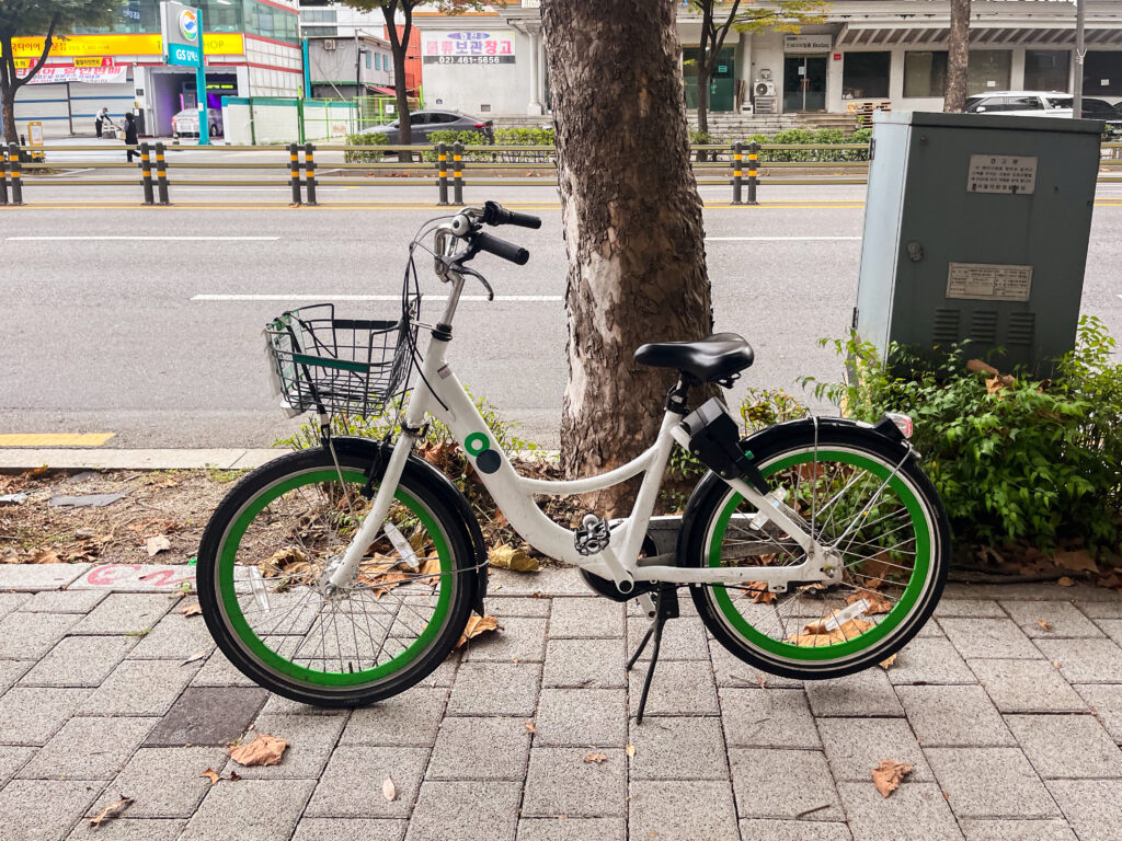 韓国のレンタル自転車「タルンイ」